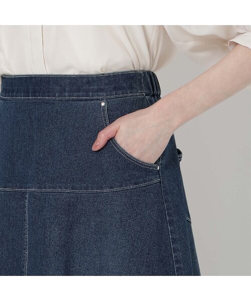 Rose Tiara / ローズティアラ ミニ・ひざ丈スカート | 【手洗いOK】フレアデニムスカート | 詳細17