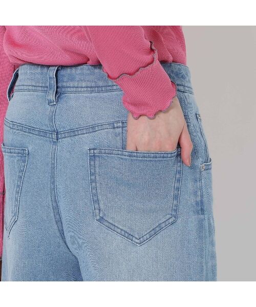 Rose Tiara / ローズティアラ デニムパンツ | 【人気デザイン】【手洗いOK】リボン刺繍ワイドデニム | 詳細11