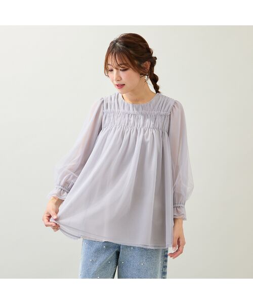 Rose Tiara / ローズティアラ カットソー | 【手洗いOK】チュール重ねカットソー | 詳細3