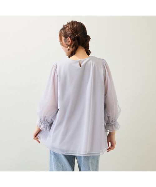 Rose Tiara / ローズティアラ カットソー | 【手洗いOK】チュール重ねカットソー | 詳細4