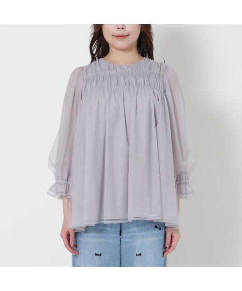 Rose Tiara / ローズティアラ カットソー | 【手洗いOK】チュール重ねカットソー | 詳細7