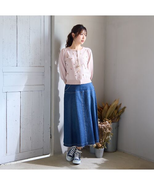 Rose Tiara / ローズティアラ ニット・セーター | 【手洗いOK】つぼみ刺繍ニットカーディガン | 詳細4