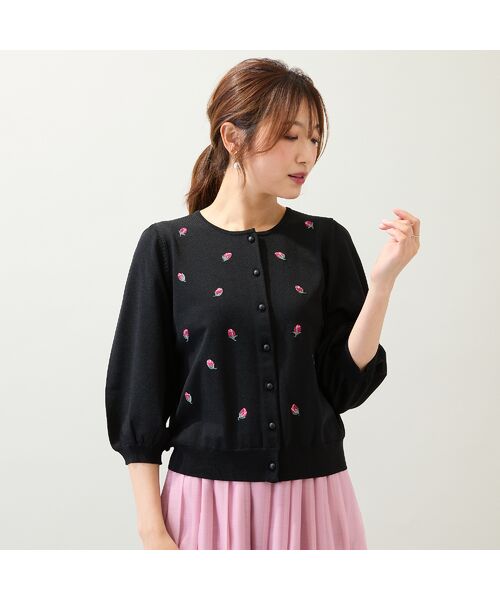 Rose Tiara / ローズティアラ ニット・セーター | 【手洗いOK】つぼみ刺繍ニットカーディガン | 詳細5