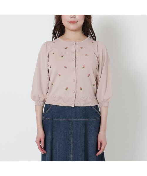 Rose Tiara / ローズティアラ ニット・セーター | 【手洗いOK】つぼみ刺繍ニットカーディガン | 詳細7