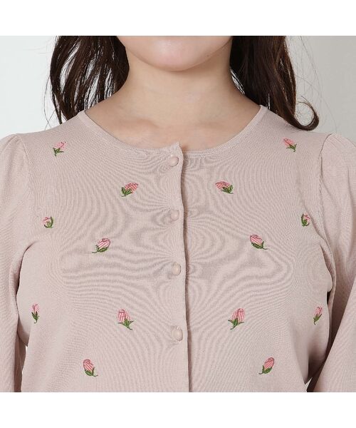Rose Tiara / ローズティアラ ニット・セーター | 【手洗いOK】つぼみ刺繍ニットカーディガン | 詳細10