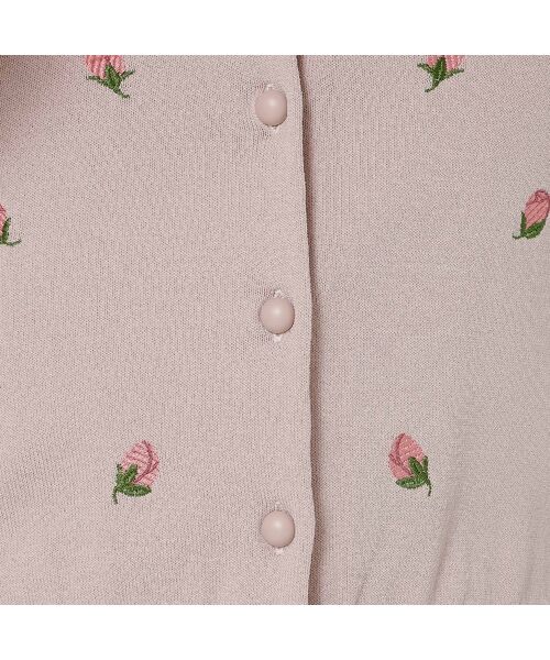 Rose Tiara / ローズティアラ ニット・セーター | 【手洗いOK】つぼみ刺繍ニットカーディガン | 詳細11