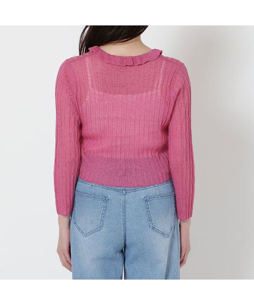 Rose Tiara / ローズティアラ ニット・セーター | クロップドフリルニットカーディガン | 詳細9