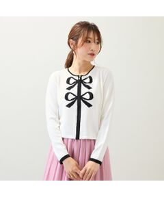 Rose Tiara / ローズティアラ ニット・セーター | 【人気再登場】リボンカーディガン