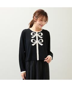 Rose Tiara / ローズティアラ ニット・セーター | 【人気再登場】リボンカーディガン