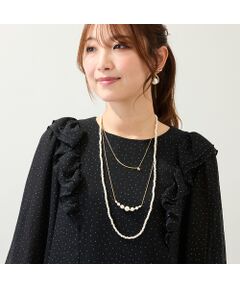 Rose Tiara / ローズティアラ ネックレス・ペンダント・チョーカー | 【3way】パール調バー3連ネックレス