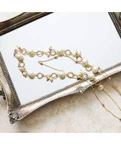 Rose Tiara / ローズティアラ ネックレス・ペンダント・チョーカー | パールビーズ＆ボールチェーン2連ネックレス