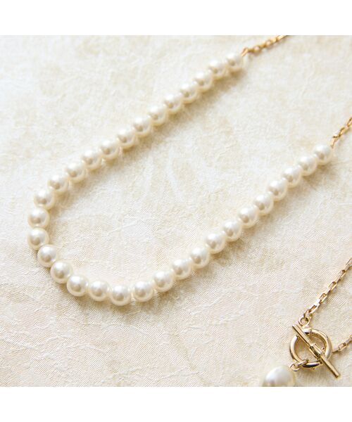 Rose Tiara / ローズティアラ ネックレス・ペンダント・チョーカー | 【3way】【2Set】パール調ビーズ＆チェーンネックレス | 詳細2