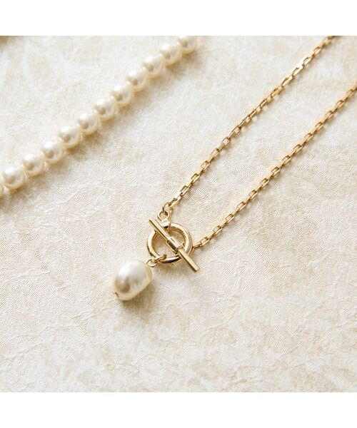 Rose Tiara / ローズティアラ ネックレス・ペンダント・チョーカー | 【3way】【2Set】パール調ビーズ＆チェーンネックレス | 詳細3