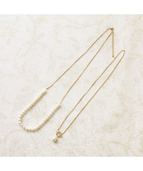 Rose Tiara / ローズティアラ ネックレス・ペンダント・チョーカー | 【3way】【2Set】パール調ビーズ＆チェーンネックレス | 詳細4