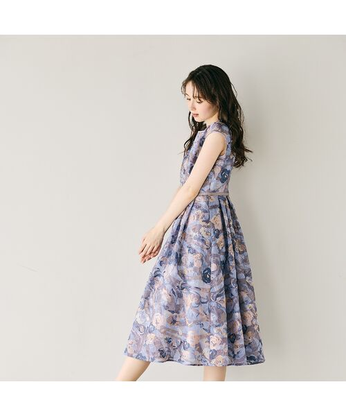 Rose Tiara / ローズティアラ ミニ丈・ひざ丈ワンピース | アールヌーボー調刺繍ワンピース | 詳細1