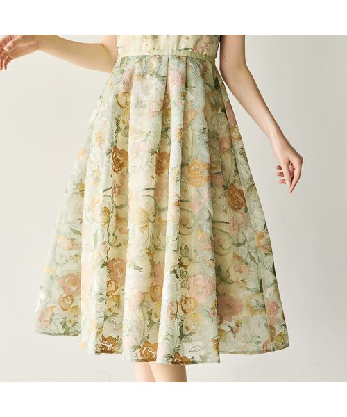 Rose Tiara / ローズティアラ ミニ丈・ひざ丈ワンピース | アールヌーボー調刺繍ワンピース | 詳細8