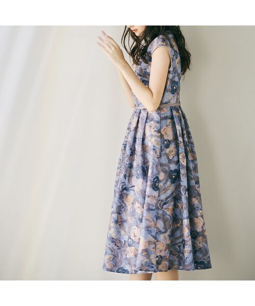 Rose Tiara / ローズティアラ ミニ丈・ひざ丈ワンピース | アールヌーボー調刺繍ワンピース | 詳細10