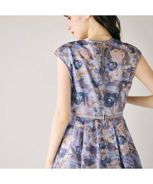 Rose Tiara / ローズティアラ ミニ丈・ひざ丈ワンピース | アールヌーボー調刺繍ワンピース | 詳細12