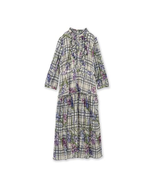 Rose Tiara / ローズティアラ ミニ丈・ひざ丈ワンピース | フラワーチェックプリントワンピース | 詳細12