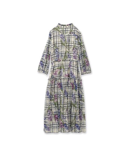 Rose Tiara / ローズティアラ ミニ丈・ひざ丈ワンピース | フラワーチェックプリントワンピース | 詳細13