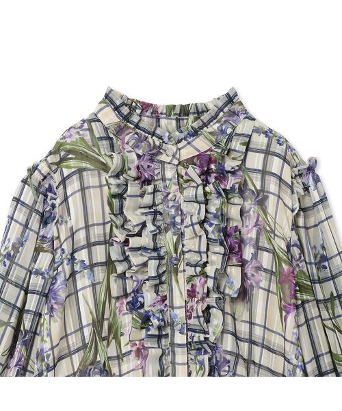 Rose Tiara / ローズティアラ ミニ丈・ひざ丈ワンピース | フラワーチェックプリントワンピース | 詳細14