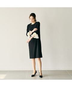 Rose Tiara / ローズティアラ ミニ丈・ひざ丈ワンピース | フラワーモチーフ付スリーブワンピース