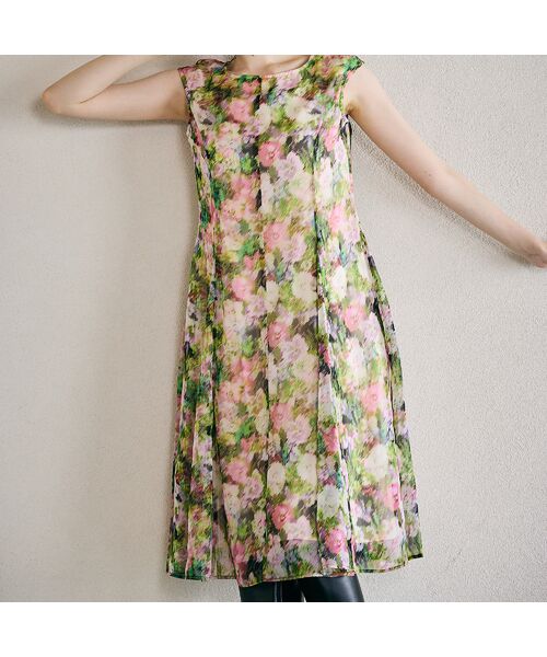 Rose Tiara / ローズティアラ ミニ丈・ひざ丈ワンピース | 8枚接ぎ美シルエットシンプルワンピース | 詳細3