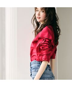 Rose Tiara / ローズティアラ シャツ・ブラウス | ビッグローズスリーブブラウス