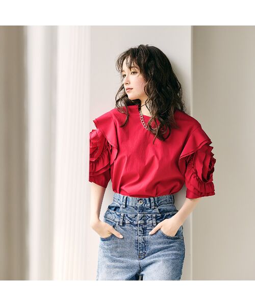 Rose Tiara / ローズティアラ シャツ・ブラウス | ビッグローズスリーブブラウス | 詳細11