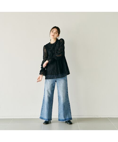 Rose Tiara / ローズティアラ シャツ・ブラウス | フラワーモチーフ付きレースブラウス | 詳細7