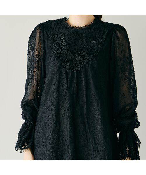 Rose Tiara / ローズティアラ シャツ・ブラウス | フラワーモチーフ付きレースブラウス | 詳細8
