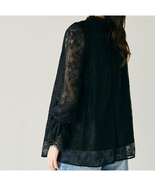 Rose Tiara / ローズティアラ シャツ・ブラウス | フラワーモチーフ付きレースブラウス | 詳細10
