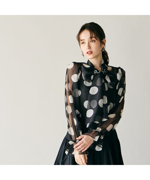 Rose Tiara / ローズティアラ シャツ・ブラウス | リボンタイブラウス/ ドット | 詳細2