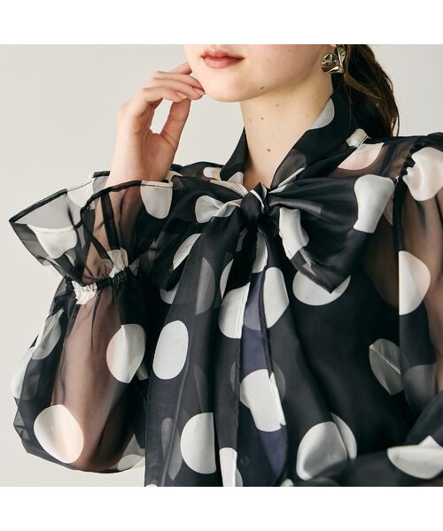 Rose Tiara / ローズティアラ シャツ・ブラウス | リボンタイブラウス/ ドット | 詳細3