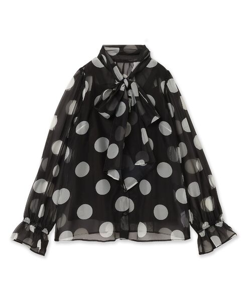 Rose Tiara / ローズティアラ シャツ・ブラウス | リボンタイブラウス/ ドット | 詳細5