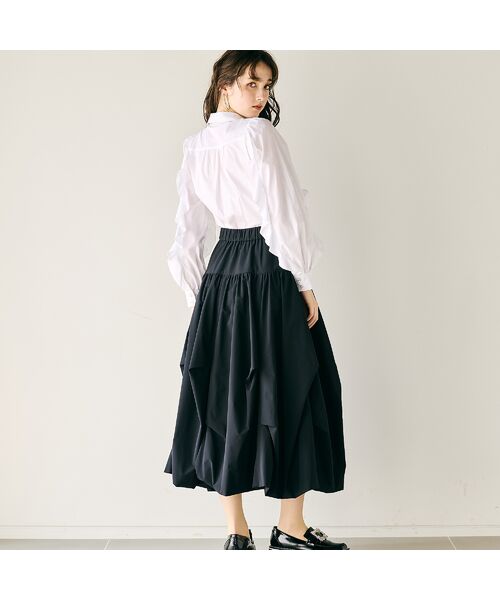 Rose Tiara / ローズティアラ ミニ・ひざ丈スカート | タックバルーンスカート | 詳細3