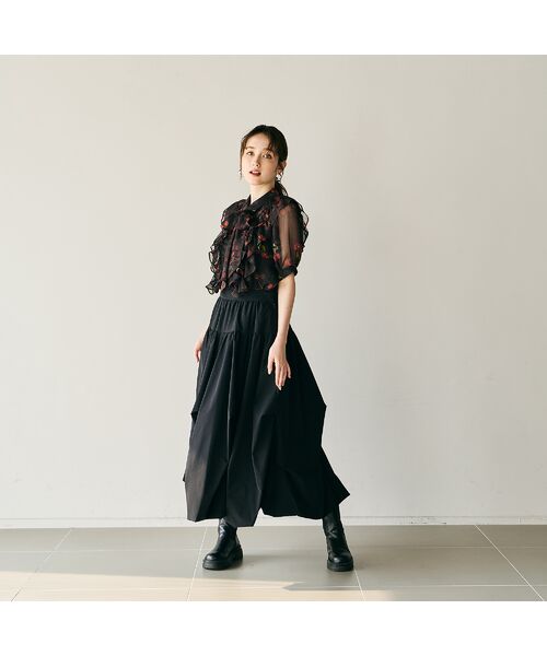 Rose Tiara / ローズティアラ ミニ・ひざ丈スカート | タックバルーンスカート | 詳細6