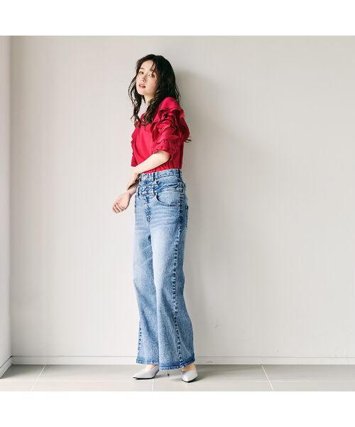 Rose Tiara / ローズティアラ デニムパンツ | ダブルベルトデニム | 詳細2