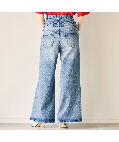 Rose Tiara / ローズティアラ デニムパンツ | ダブルベルトデニム | 詳細3