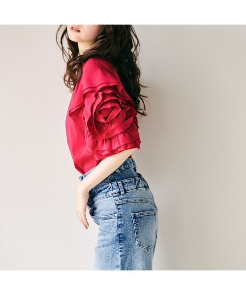 Rose Tiara / ローズティアラ デニムパンツ | ダブルベルトデニム | 詳細5