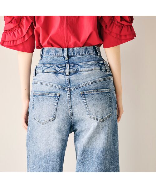 Rose Tiara / ローズティアラ デニムパンツ | ダブルベルトデニム | 詳細6