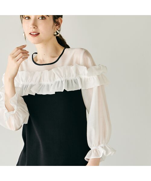 Rose Tiara / ローズティアラ カットソー | シアーフリルカットソー | 詳細1