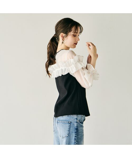 Rose Tiara / ローズティアラ カットソー | シアーフリルカットソー | 詳細3