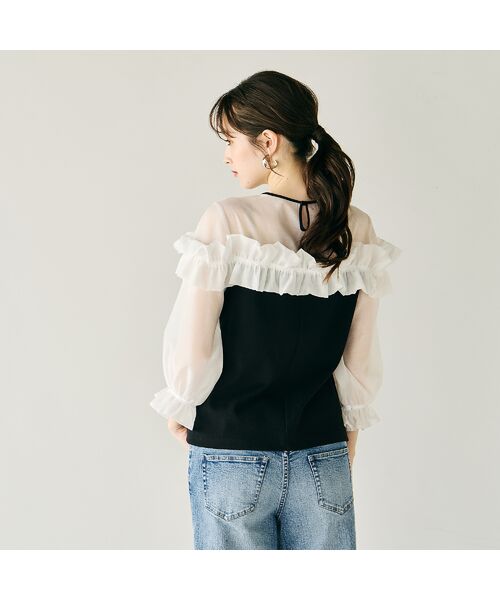 Rose Tiara / ローズティアラ カットソー | シアーフリルカットソー | 詳細4