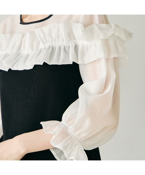 Rose Tiara / ローズティアラ カットソー | シアーフリルカットソー | 詳細6