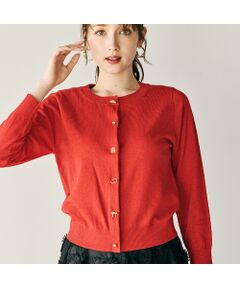 Rose Tiara / ローズティアラ ニット・セーター | ミニビジュー釦カーディガン