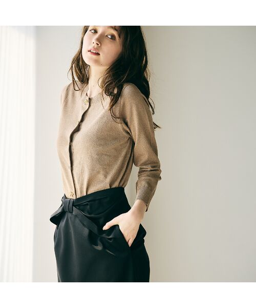 Rose Tiara / ローズティアラ ニット・セーター | ミニビジュー釦カーディガン | 詳細2