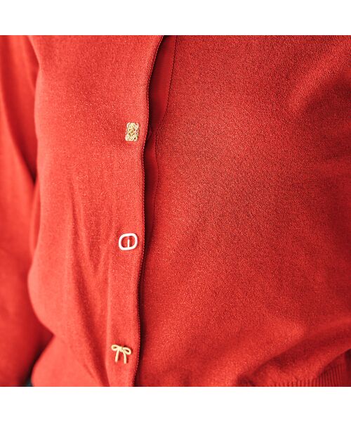 Rose Tiara / ローズティアラ ニット・セーター | ミニビジュー釦カーディガン | 詳細10