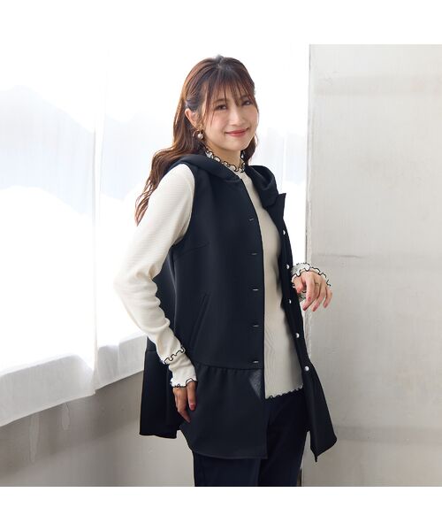 Rose Tiara / ローズティアラ ベスト | 【2WAY】【UVカット/防シワ/リサイクル素材】フード付きジレ | 詳細5