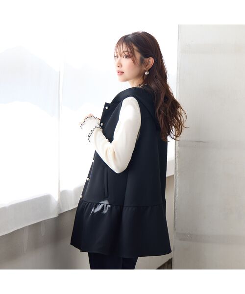 Rose Tiara / ローズティアラ ベスト | 【2WAY】【UVカット/防シワ/リサイクル素材】フード付きジレ | 詳細6